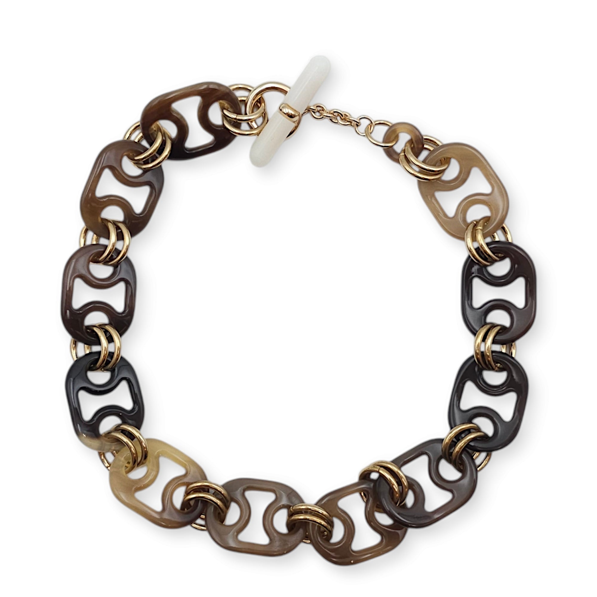Eurydice Corne Permabrass Hardware Necklace CL2502-9631 2