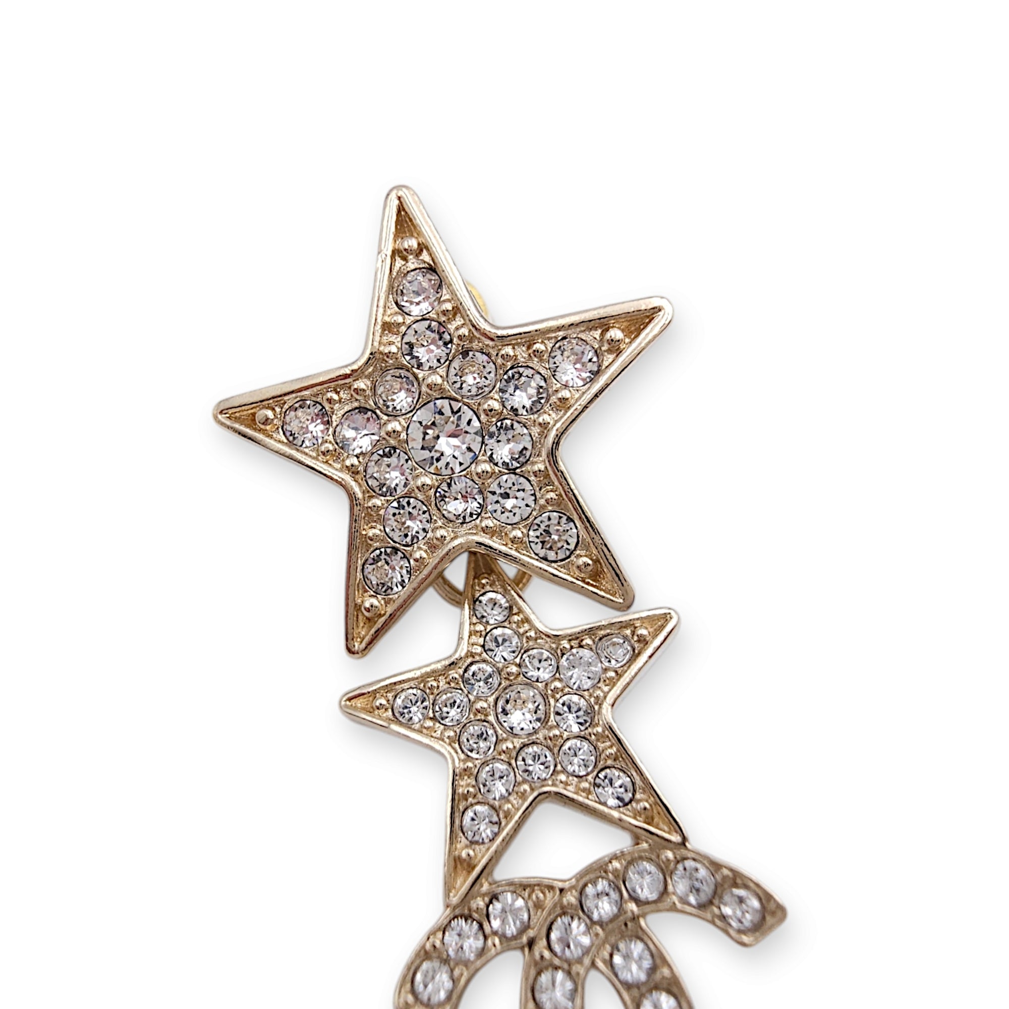 23C Star & CC Earrings Costume Jewellery in Gold