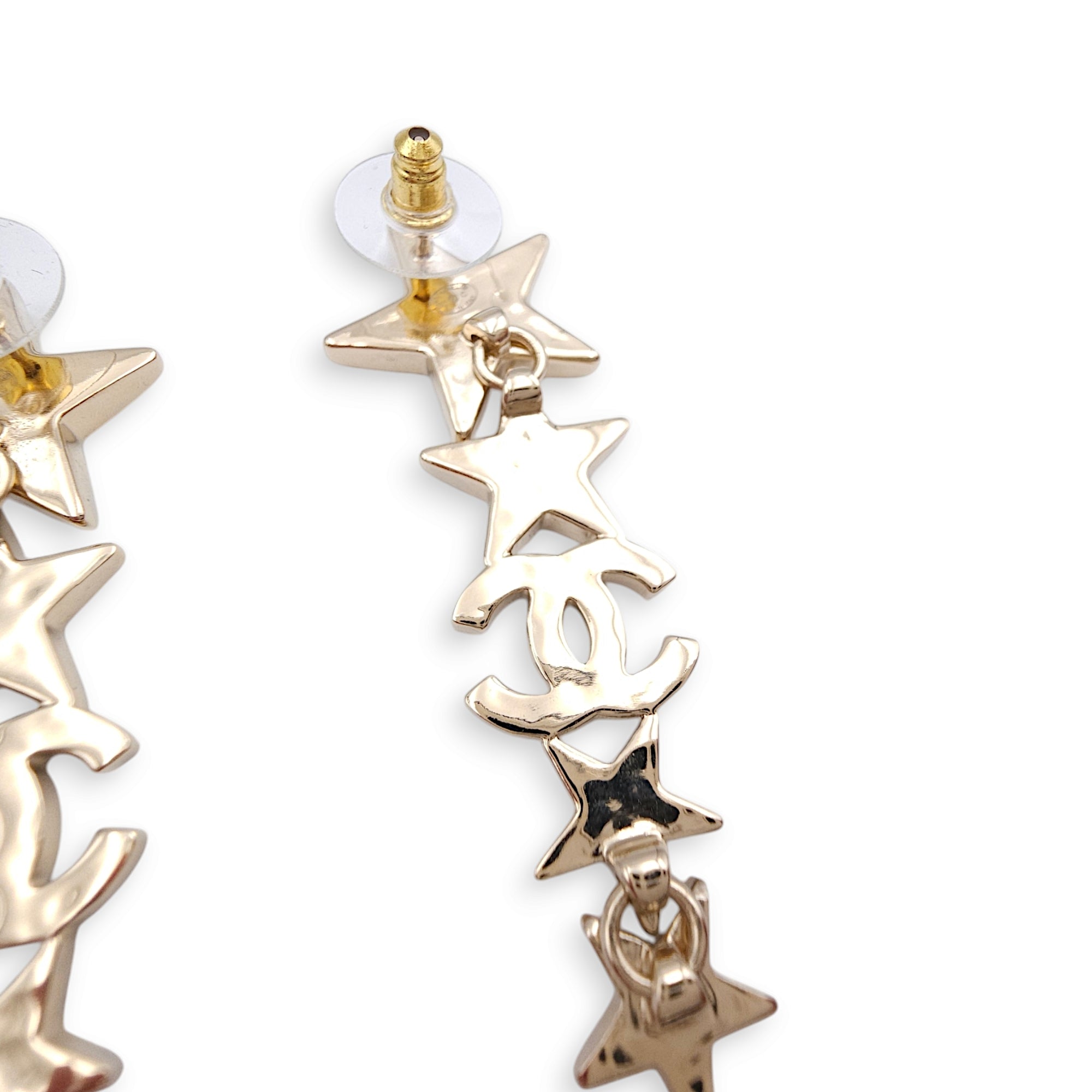 23C Star & CC Earrings Costume Jewellery in Gold