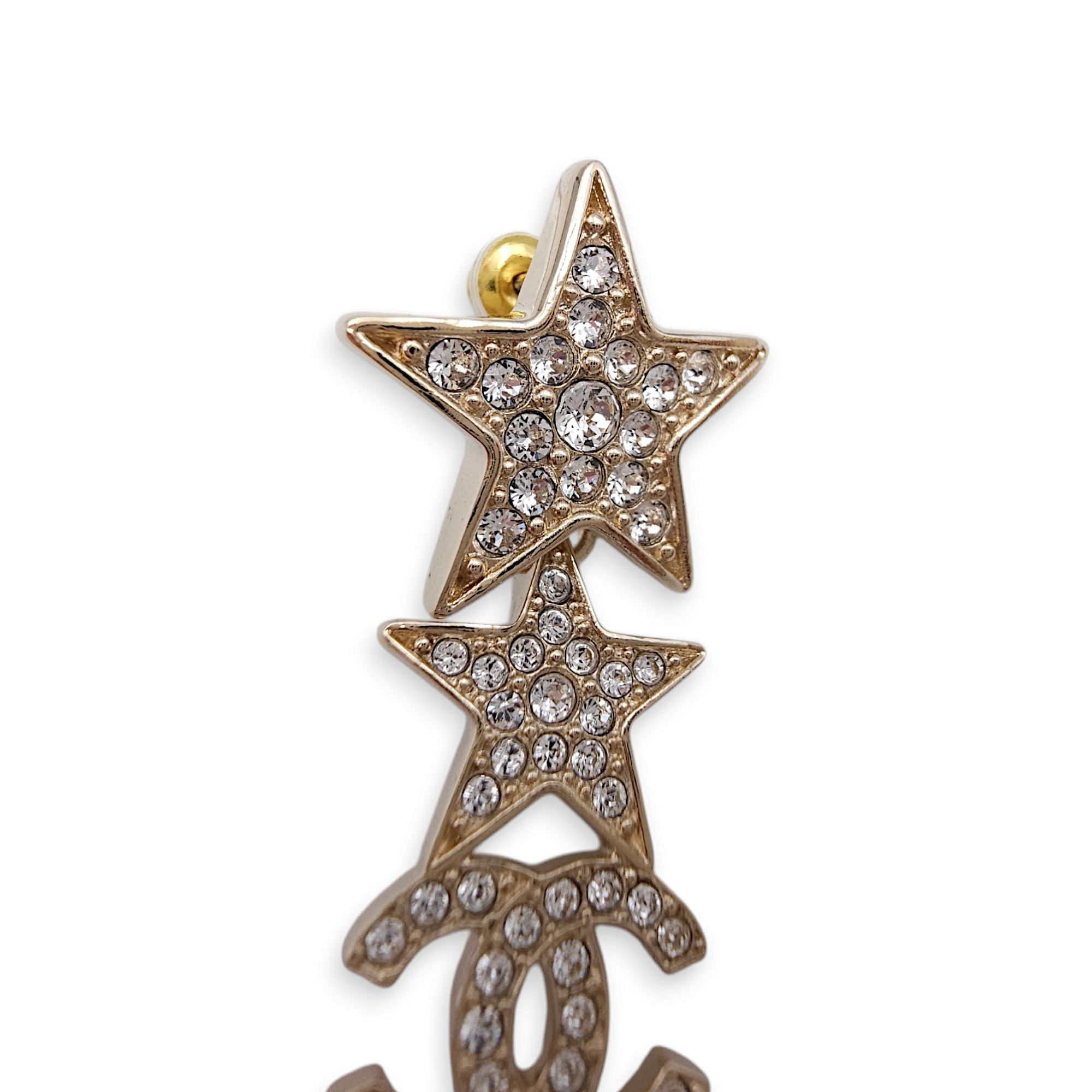 23C Star & CC Earrings Costume Jewellery in Gold