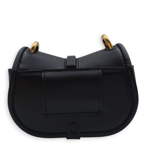 C’mon Nano 13x9x4cm Black Belt Bag in Calfskin, Gold hardware