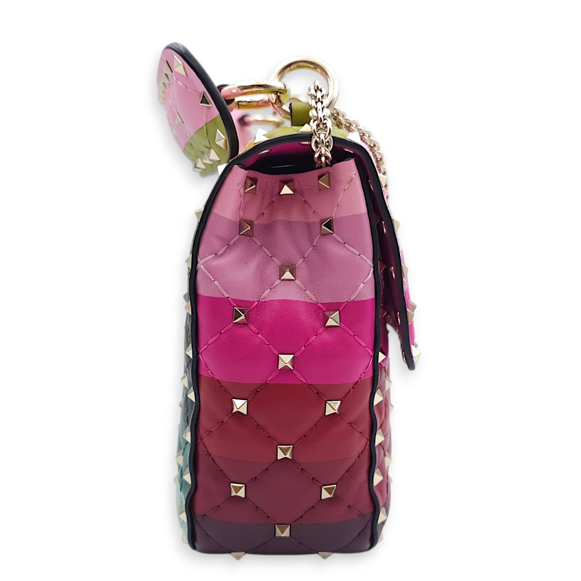 Garavani Rockstuds Spike 23x16x7cm Multi-colour Crossbody Bag in Nappa Leather, Gold hardware