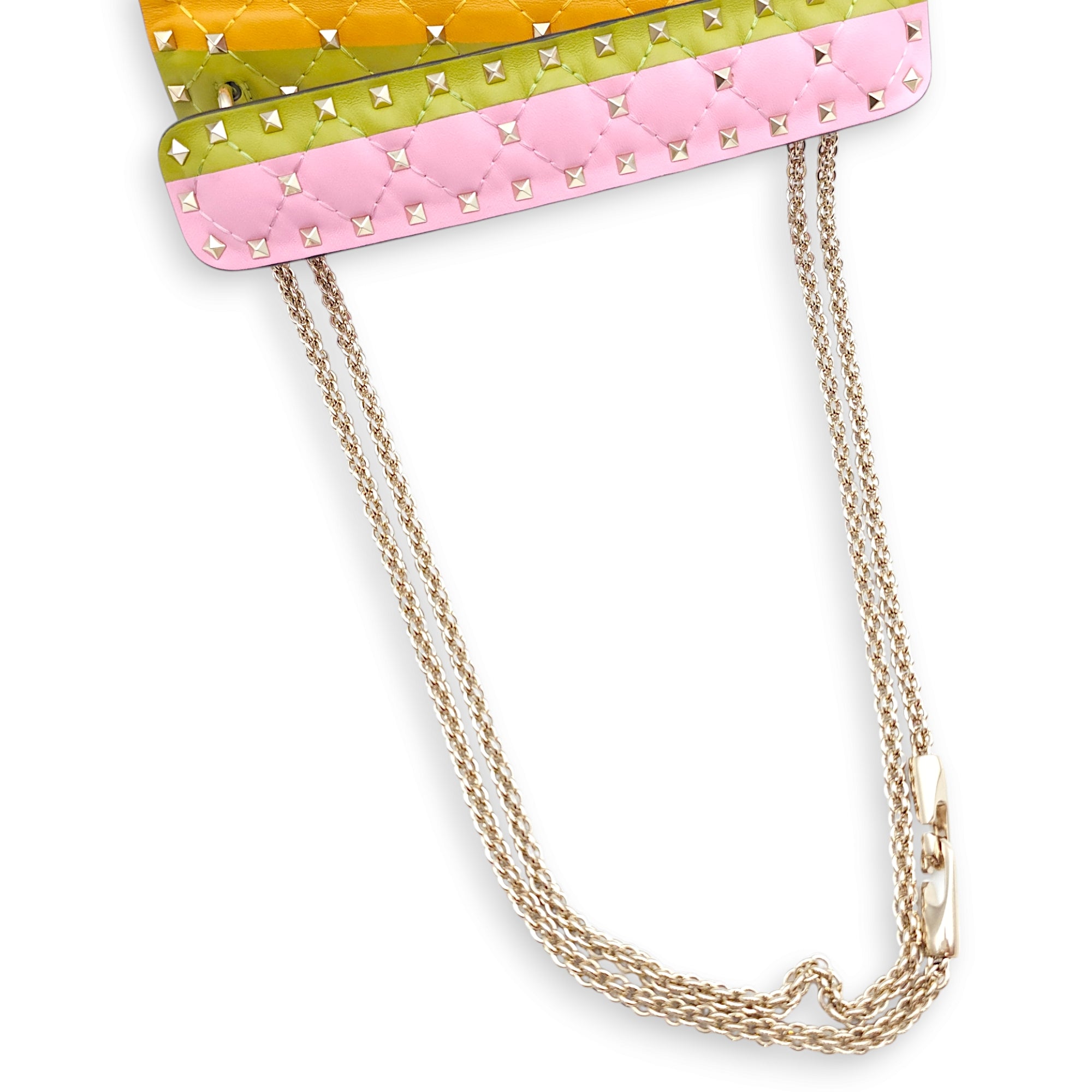 Garavani Rockstuds Spike 23x16x7cm Multi-colour Crossbody Bag in Nappa Leather, Gold hardware