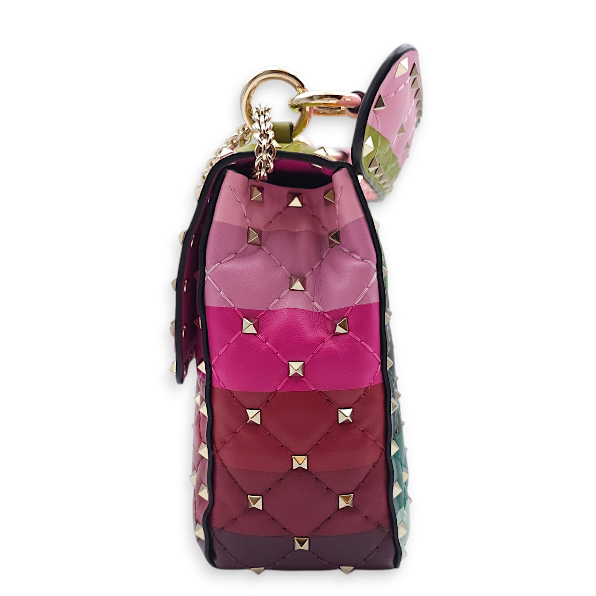 Garavani Rockstuds Spike 23x16x7cm Multi-colour Crossbody Bag in Nappa Leather, Gold hardware