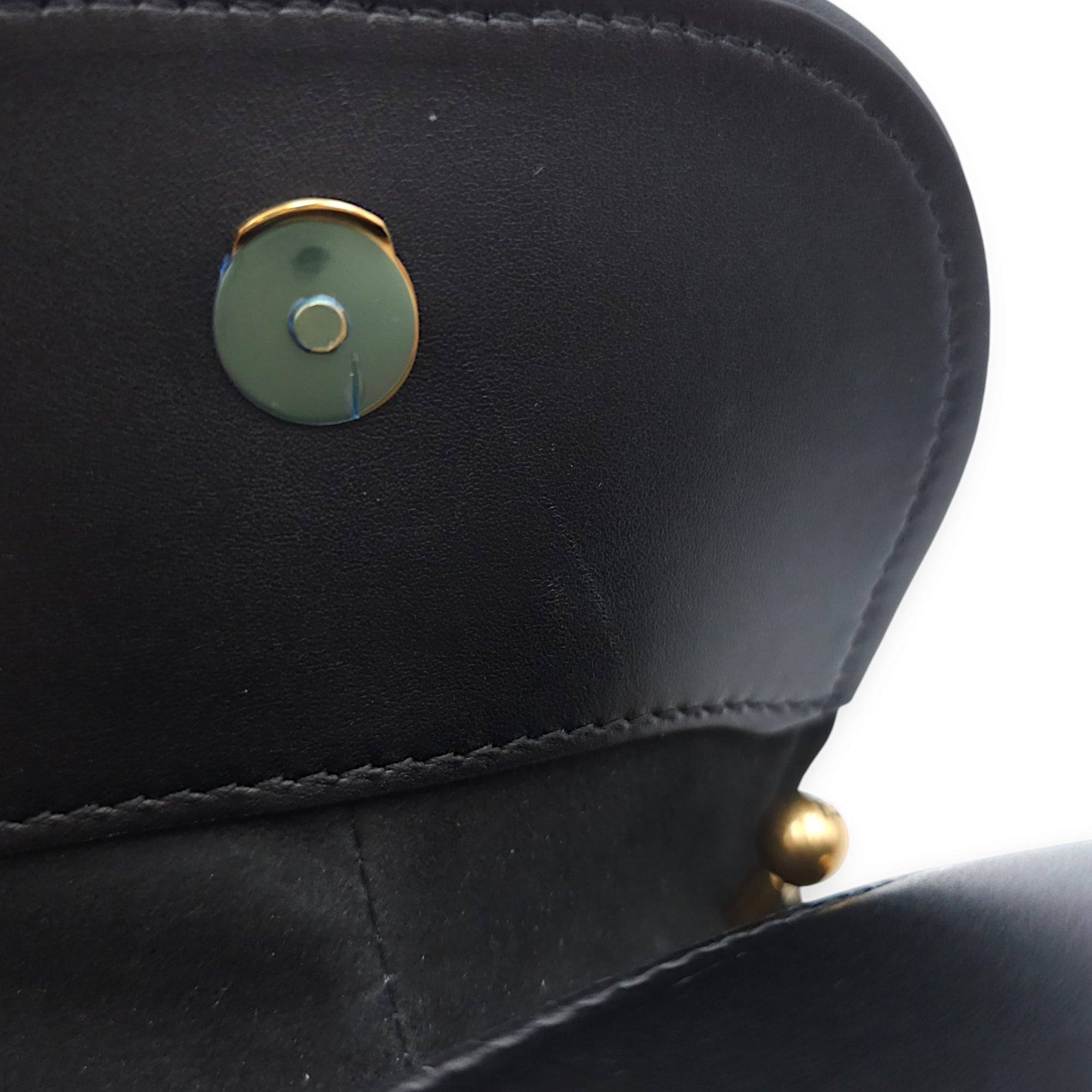 C’mon Nano 13x9x4cm Black Belt Bag in Calfskin, Gold hardware