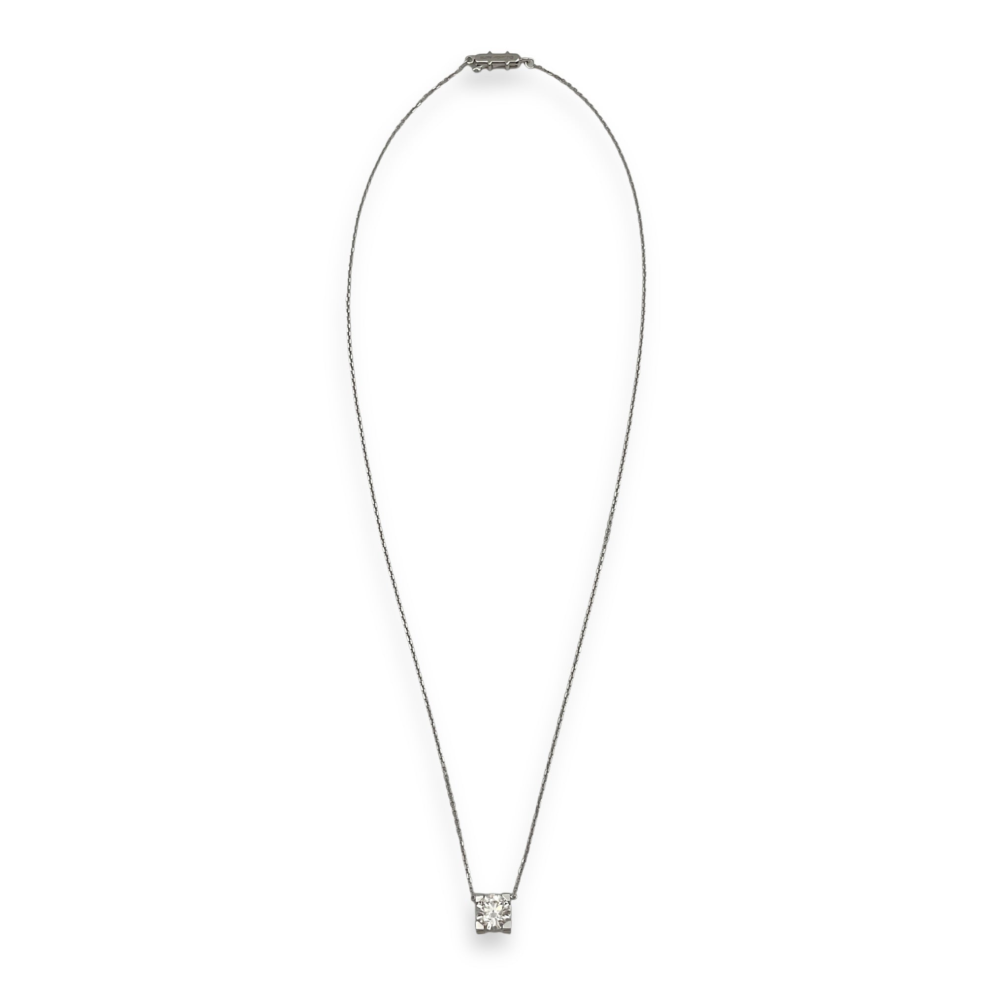 Diamond Necklace in White Gold Hardware