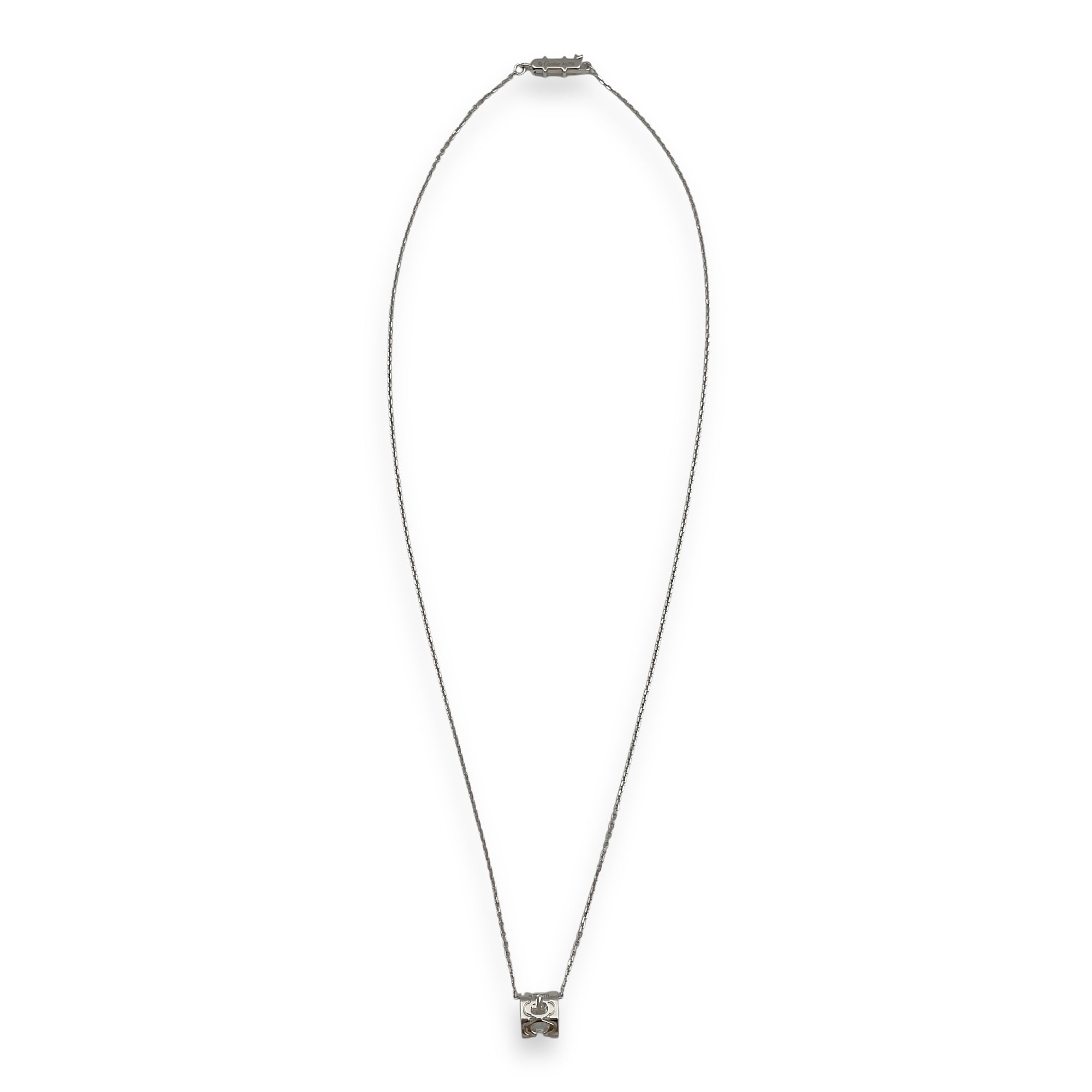 Diamond Necklace in White Gold Hardware