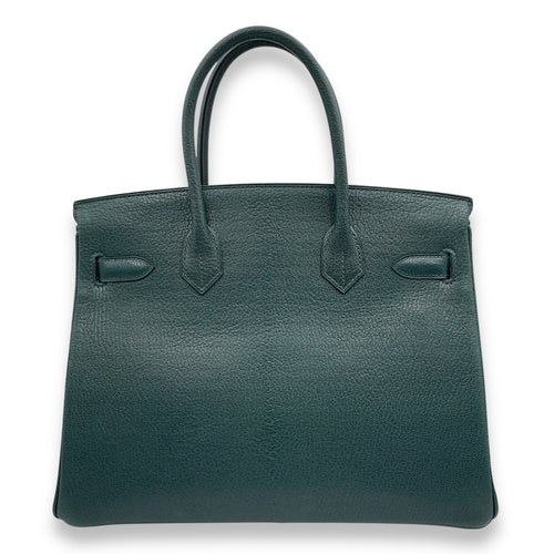 Birkin 30 Vert Cypres in Chevre Coromandel, Palladium hardware