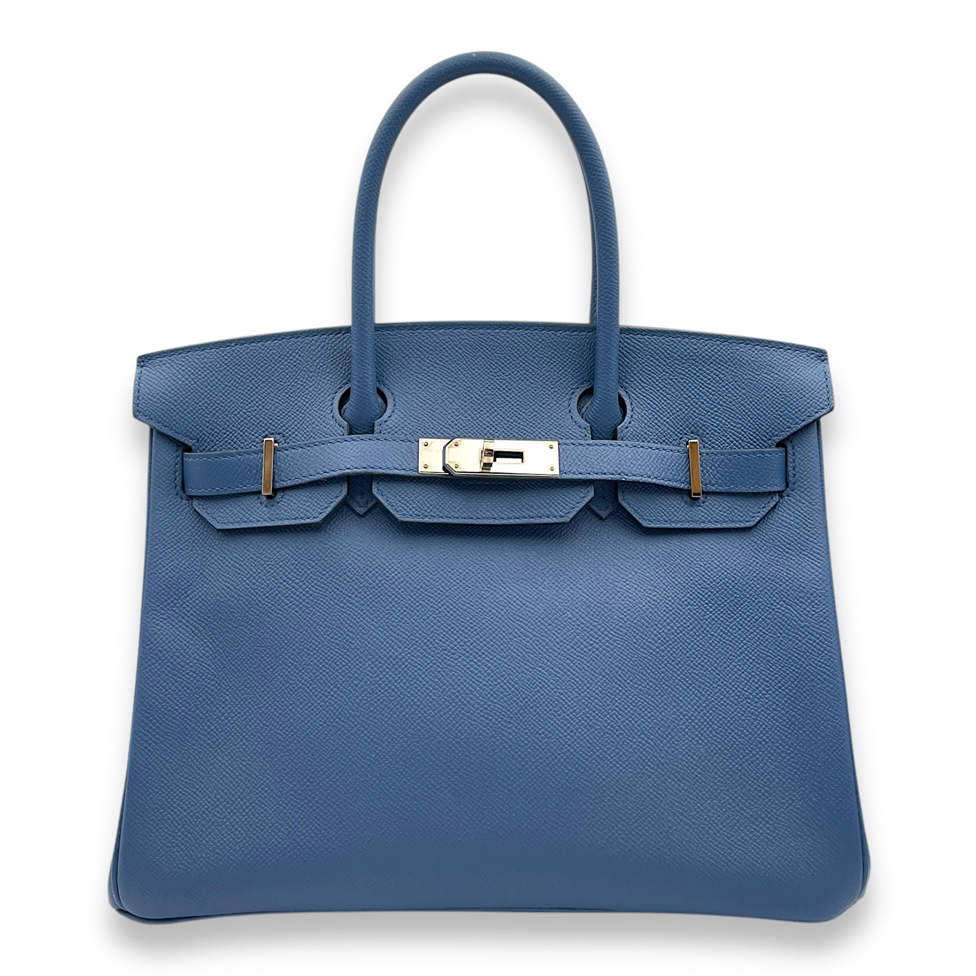 Birkin 30 Blue Agate in Epsom, Palladium hardware