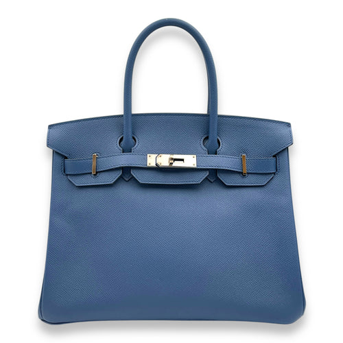 Birkin 30 Blue Agate in Epsom, Palladium hardware