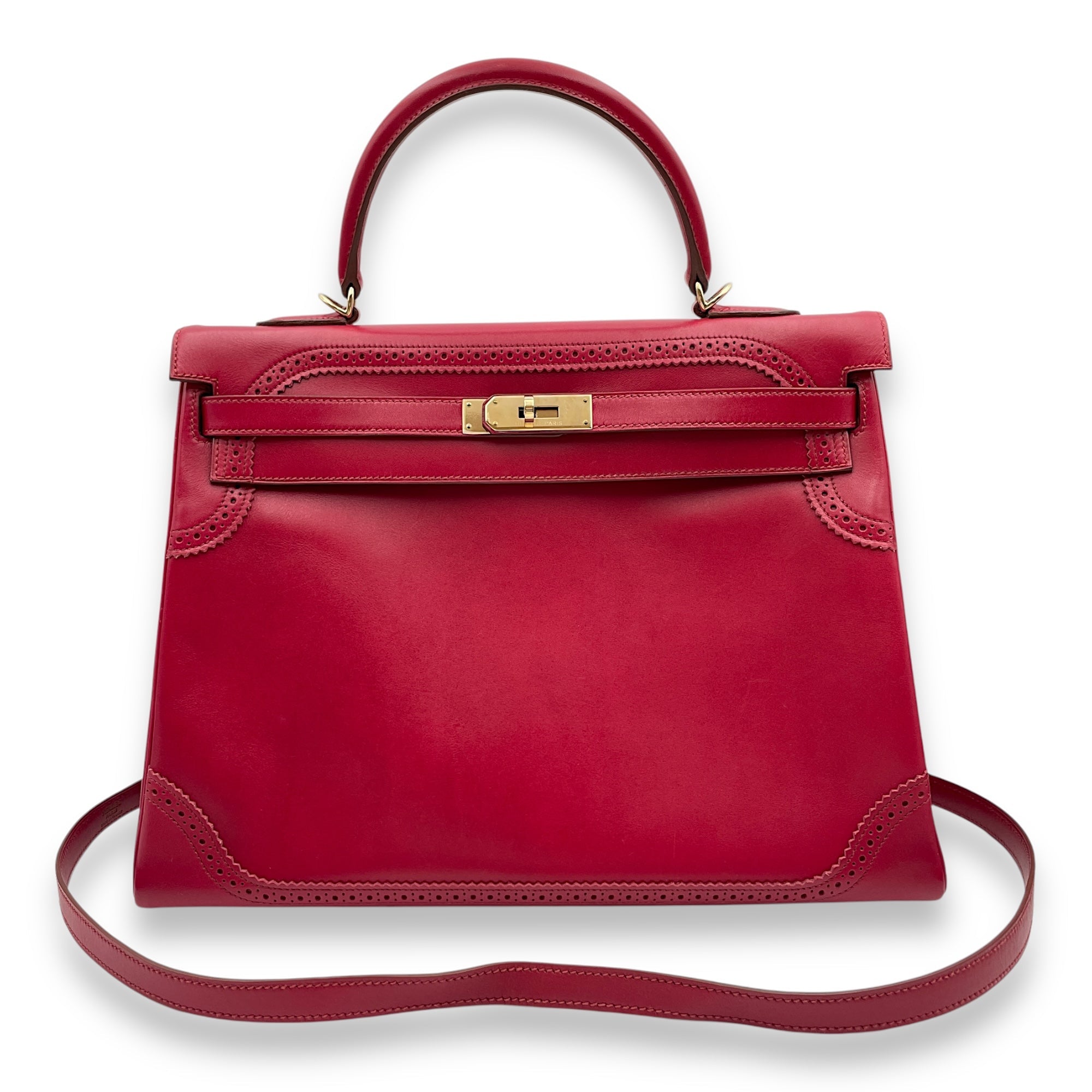Ghillies Kelly 35 Rubis in Tadelakt Permabrass hardware