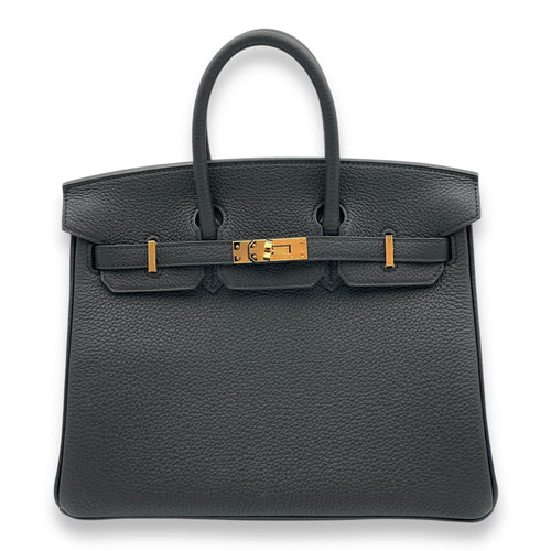 Birkin 25 Black in Togo, Gold hardware