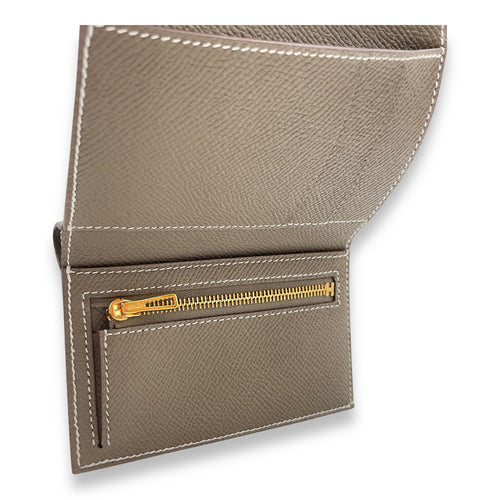 Bearn Combine Etoupe Wallet in Epsom, Gold hardware