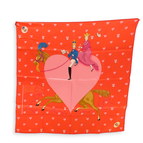 Hermes Tea Time Medaillons 70 Red Scarf