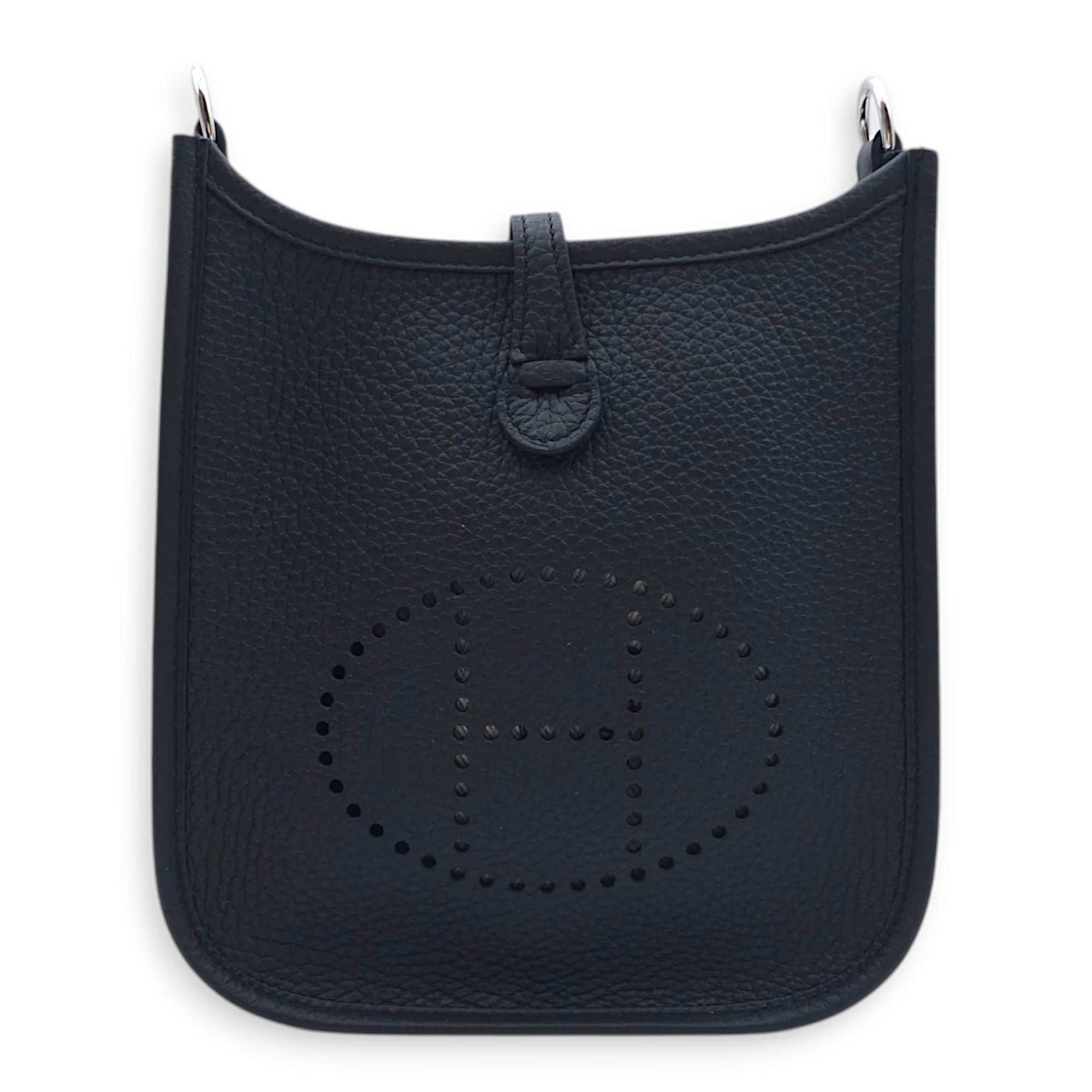 Evelyne Mini Black in Clemence, Palladium hardware