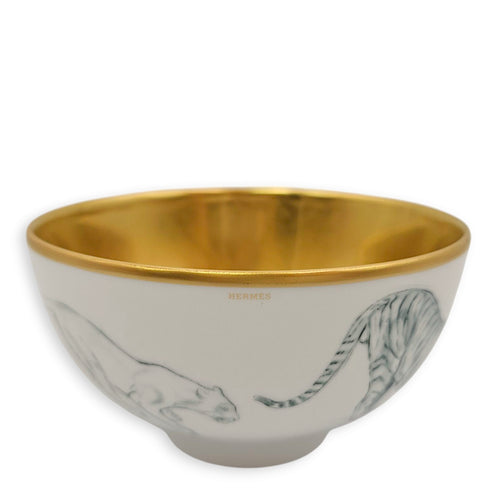 Carnets d'Equateur Gold Bowl, Medium Model Tableware, Gold hardware