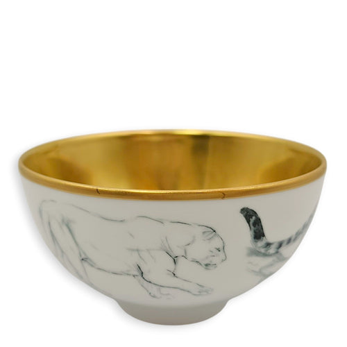 Carnets d'Equateur Gold Bowl, Medium Model Tableware, Gold hardware