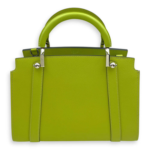 Petite Ballerine 26x18.5x10cm Lime Green Shoulder Bag in Calfskin, Silver hardware