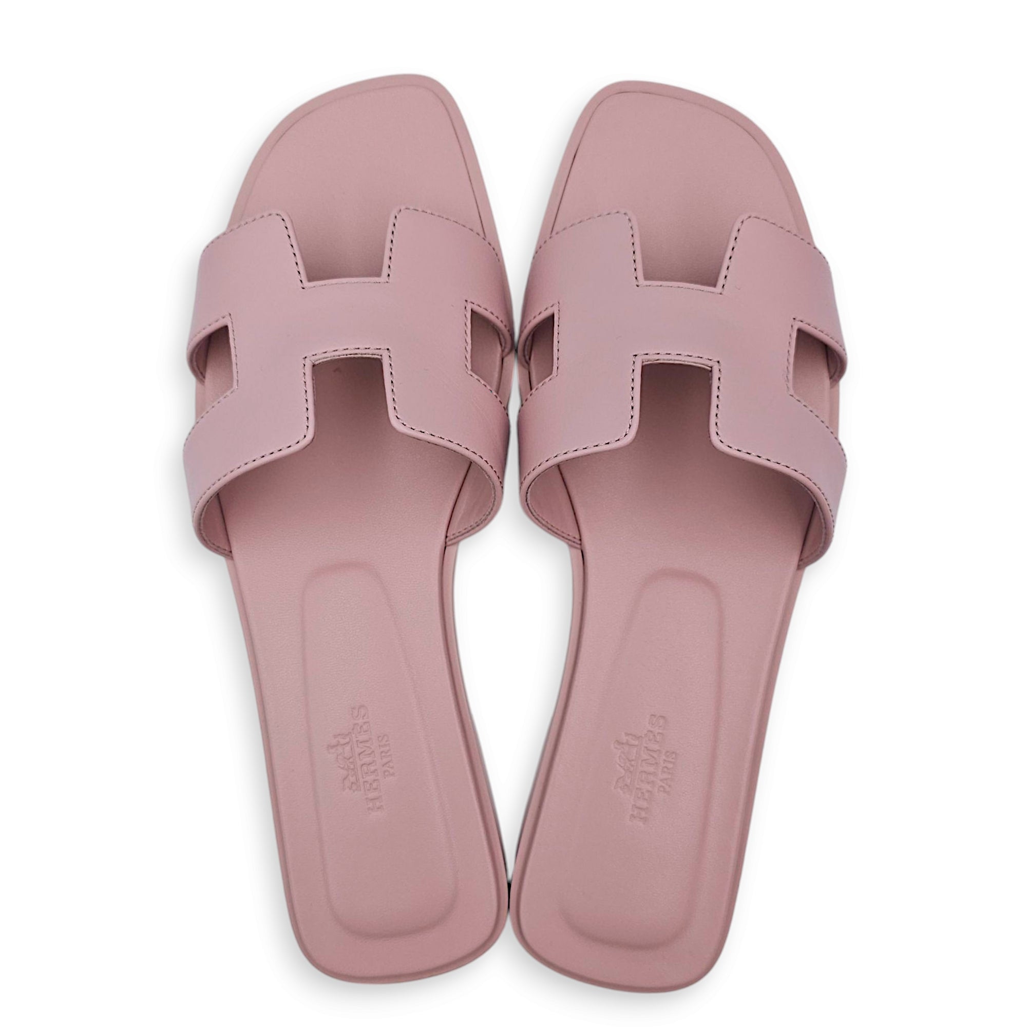 Oran 38 Rose Cancan Sandals in Calfskin