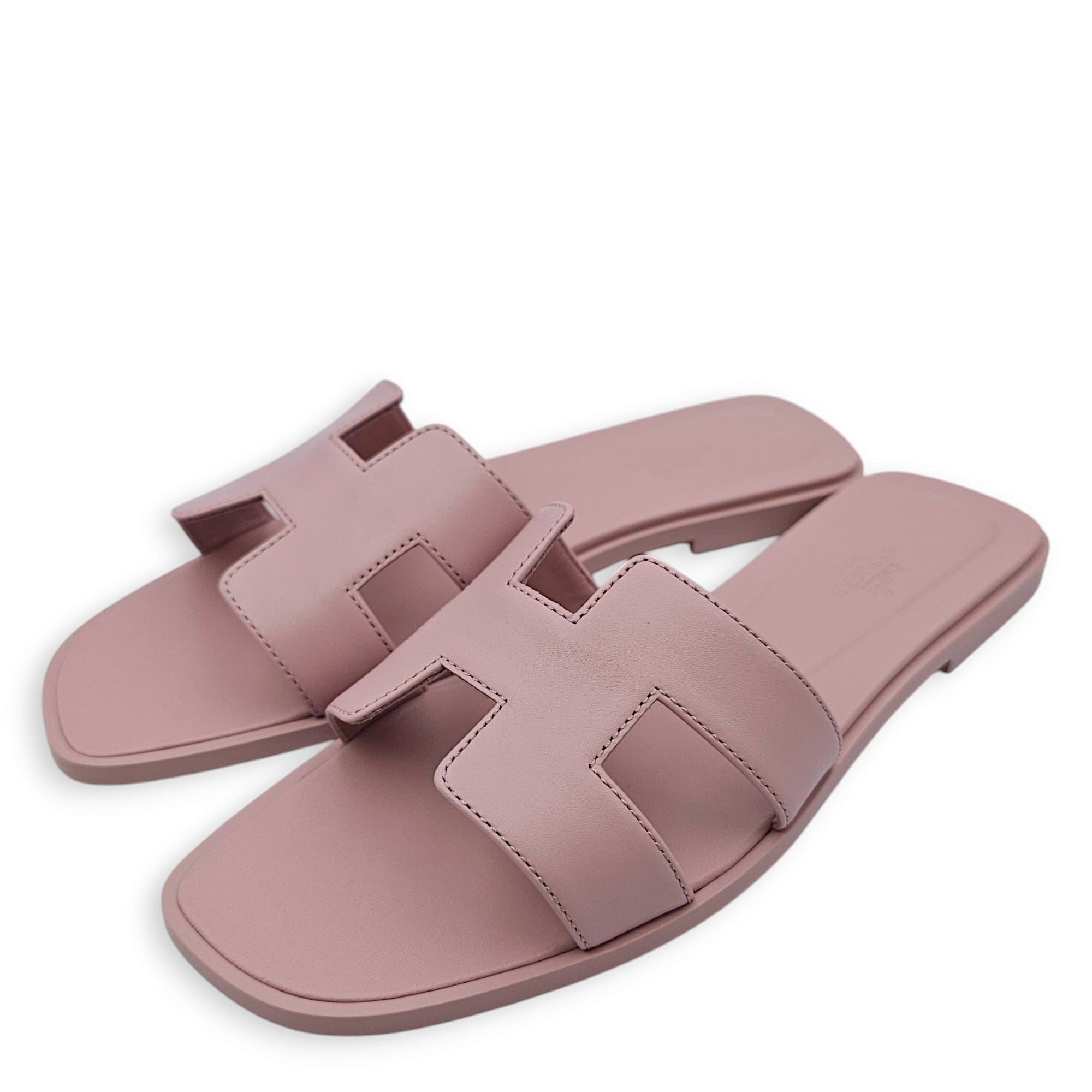 Oran 38 Rose Cancan Sandals in Calfskin