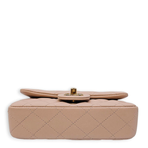 Classic Rectangle Mini Clair Crossbody Bag in Lambskin Gold hardware CL2502-10055 5