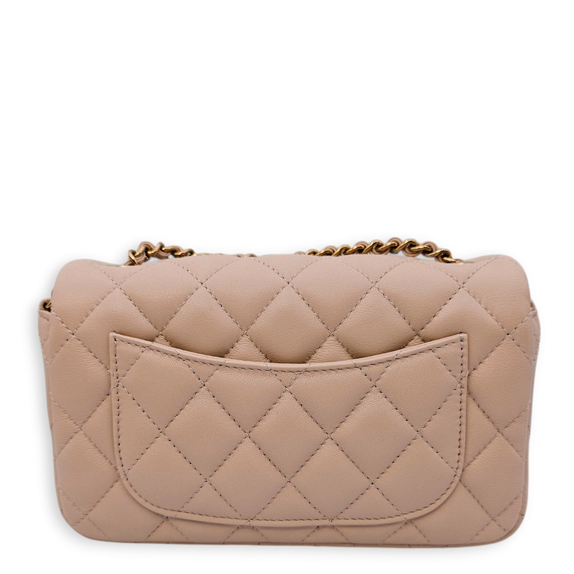 Classic Rectangle Mini Clair Crossbody Bag in Lambskin Gold hardware CL2502-10055 2