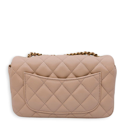 Classic Rectangle Mini Clair Crossbody Bag in Lambskin Gold hardware CL2502-10055 2
