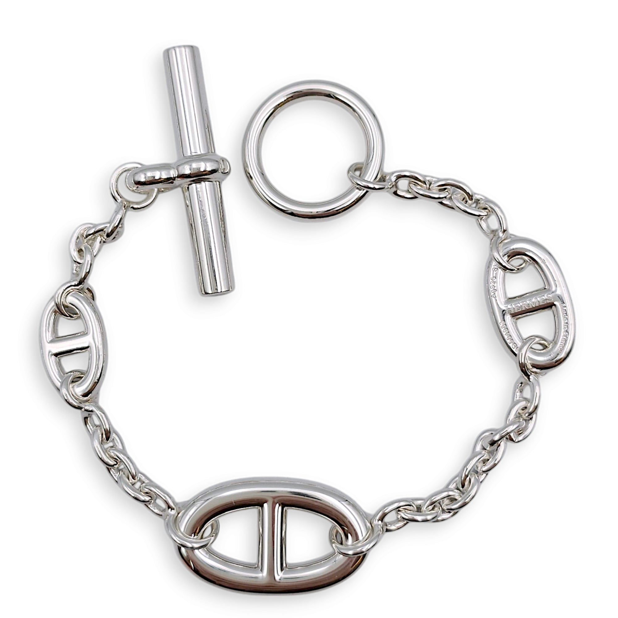 Farandole SH Sterling Silver Bracelet, Stainless Steel hardware