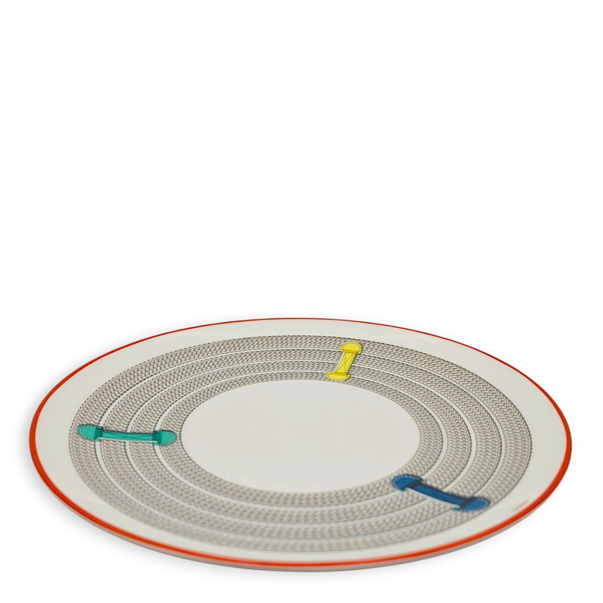 Tressage Equestres Dessert Plate White Tableware