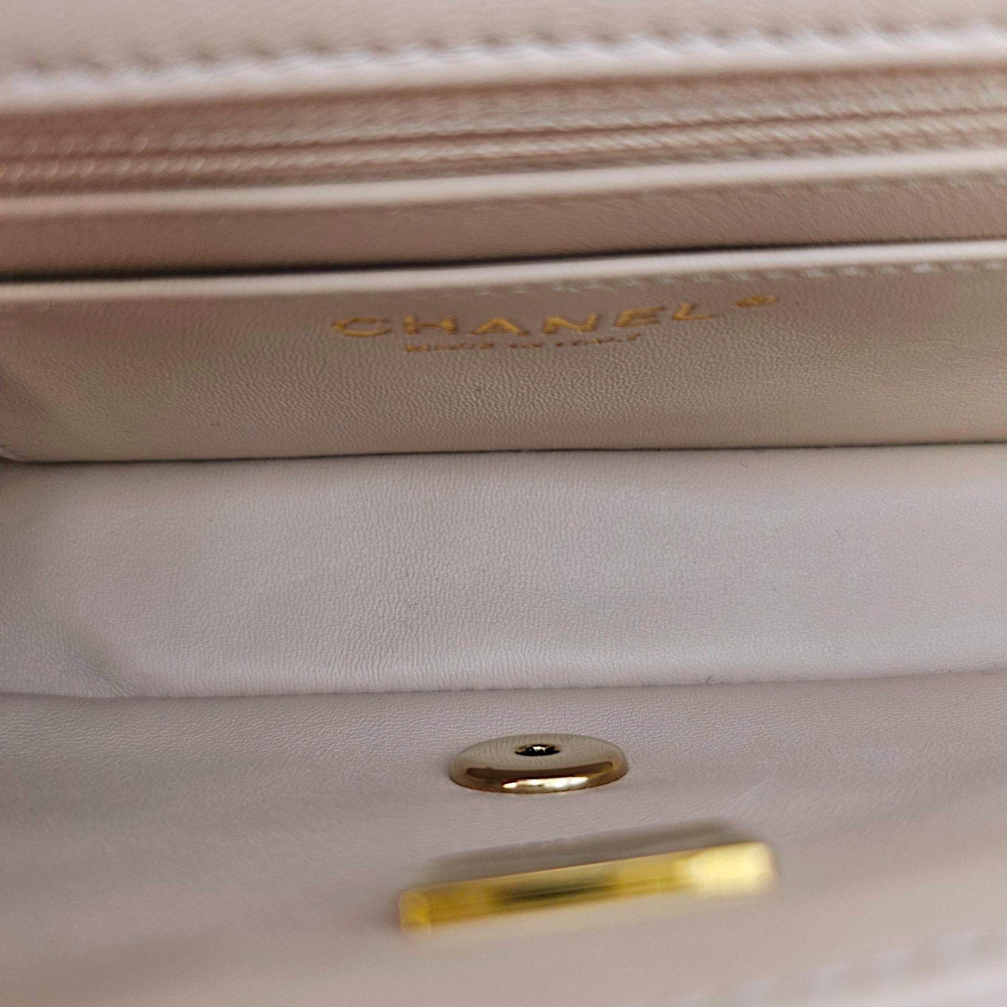 Classic Rectangle Mini Clair Crossbody Bag in Lambskin Gold hardware CL2502-10055 6
