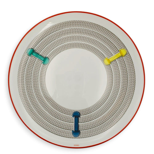 Tressage Equestres Dessert Plate White Tableware