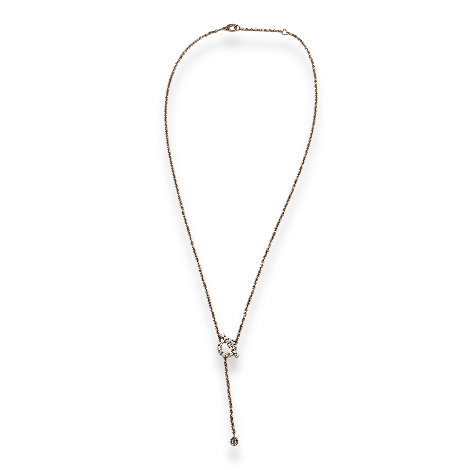 Finesse Lariat 18 Diamond, 0.55 Carat Necklace in Rose Gold