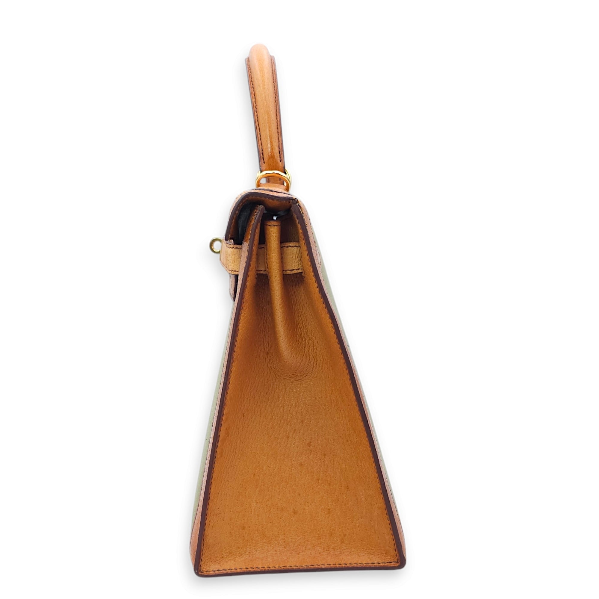 Kelly 28 Naturel/Olive in Porc/Toile Gold hardware C104298 13