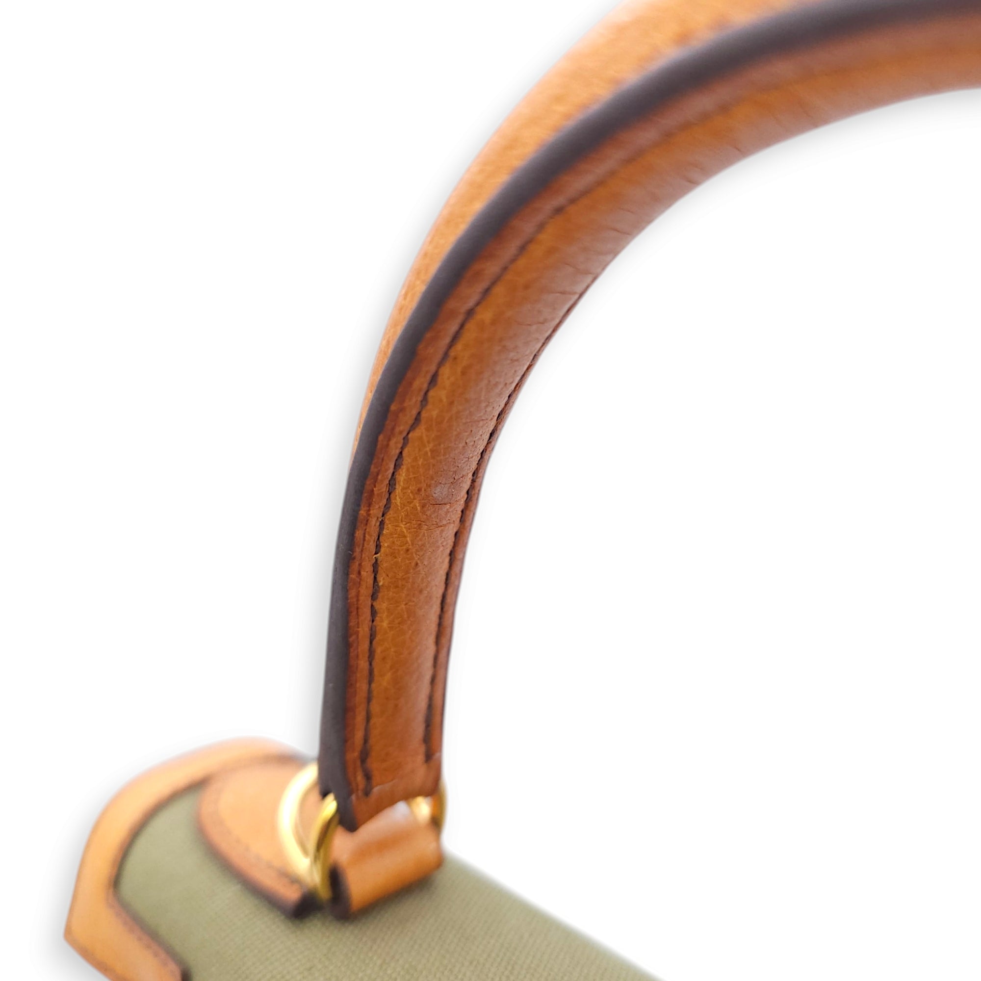 Kelly 28 Naturel/Olive in Porc/Toile Gold hardware C104298 4