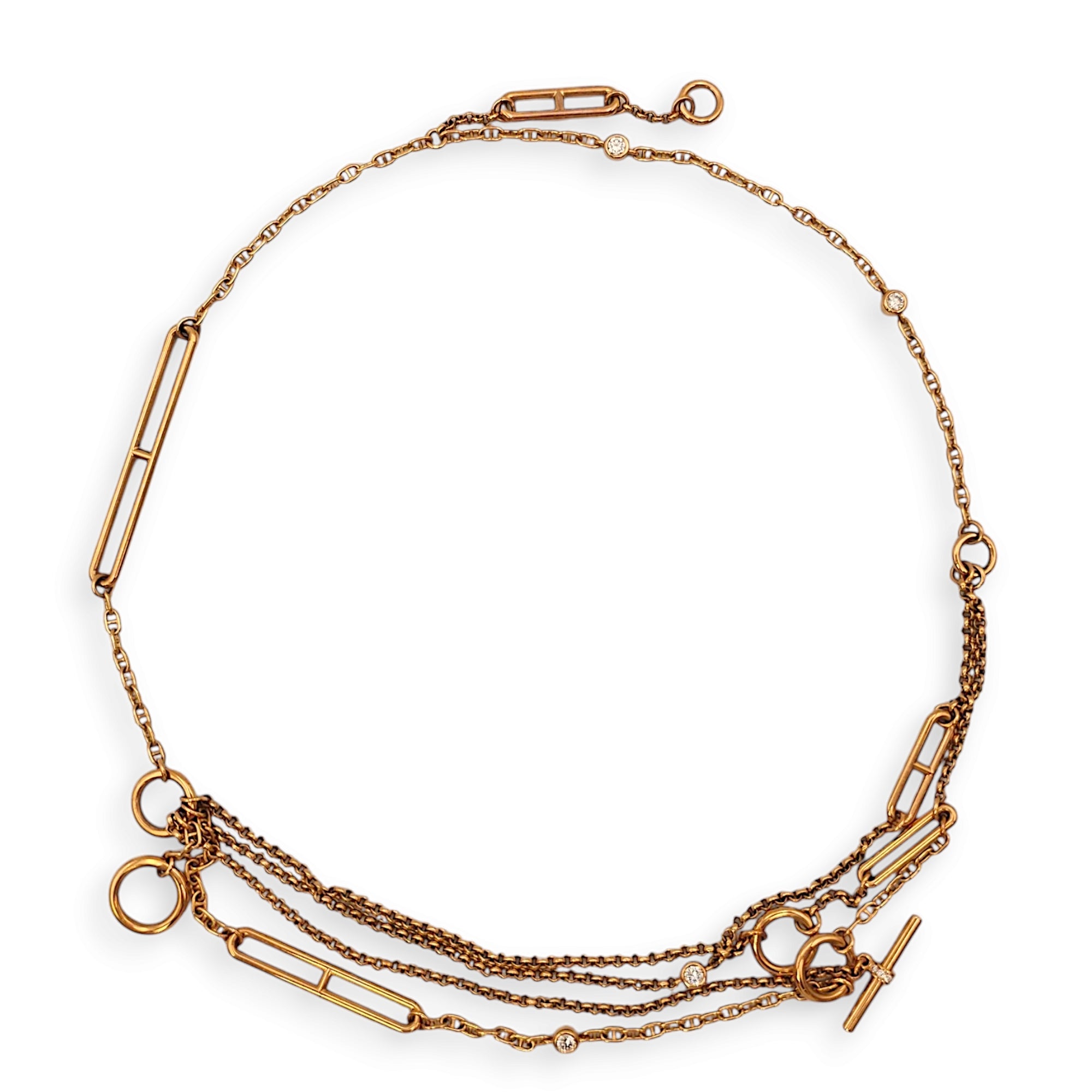 Chaine D'ancre Chaos Necklace in Rose Gold Hardware