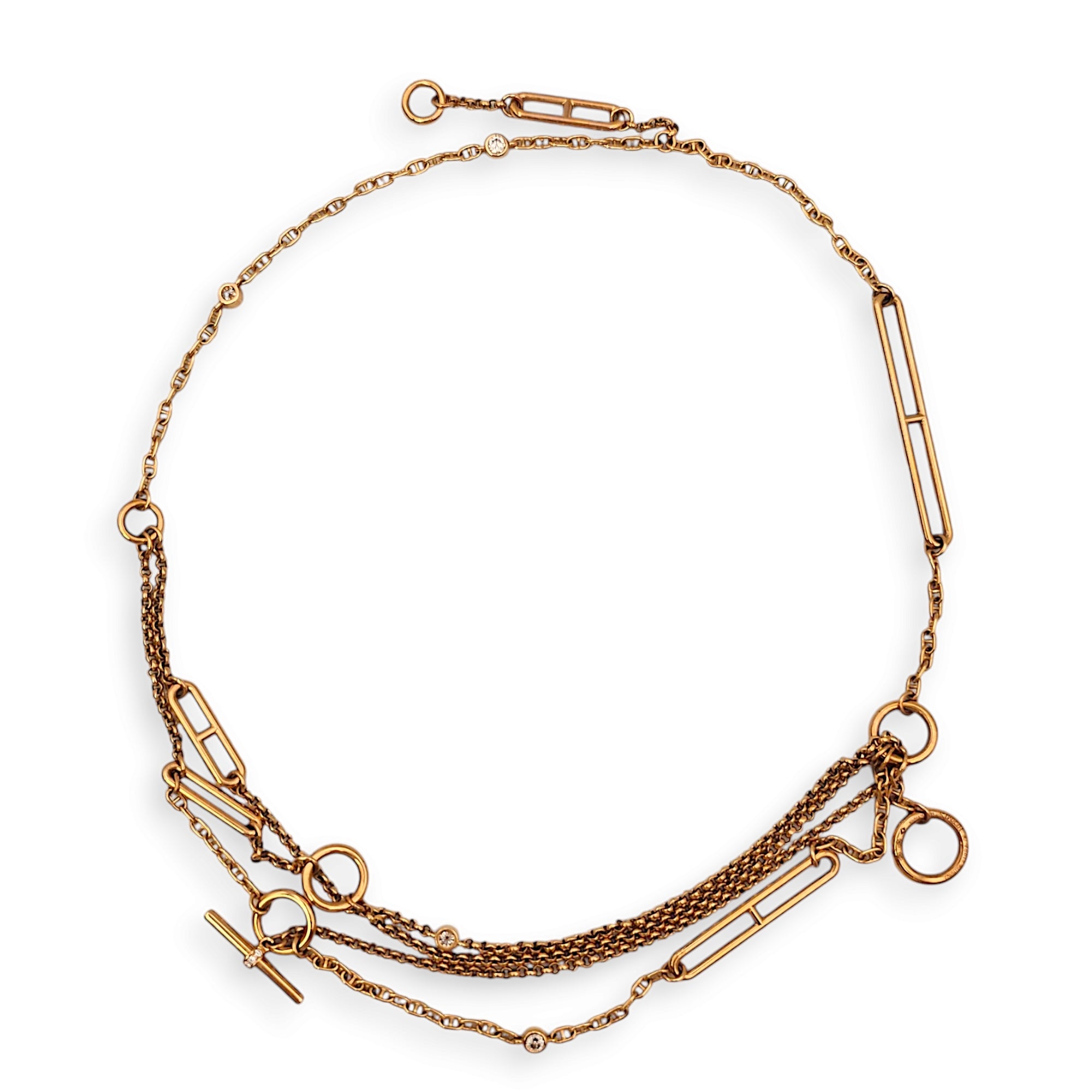 Chaine D'ancre Chaos Necklace in Rose Gold Hardware