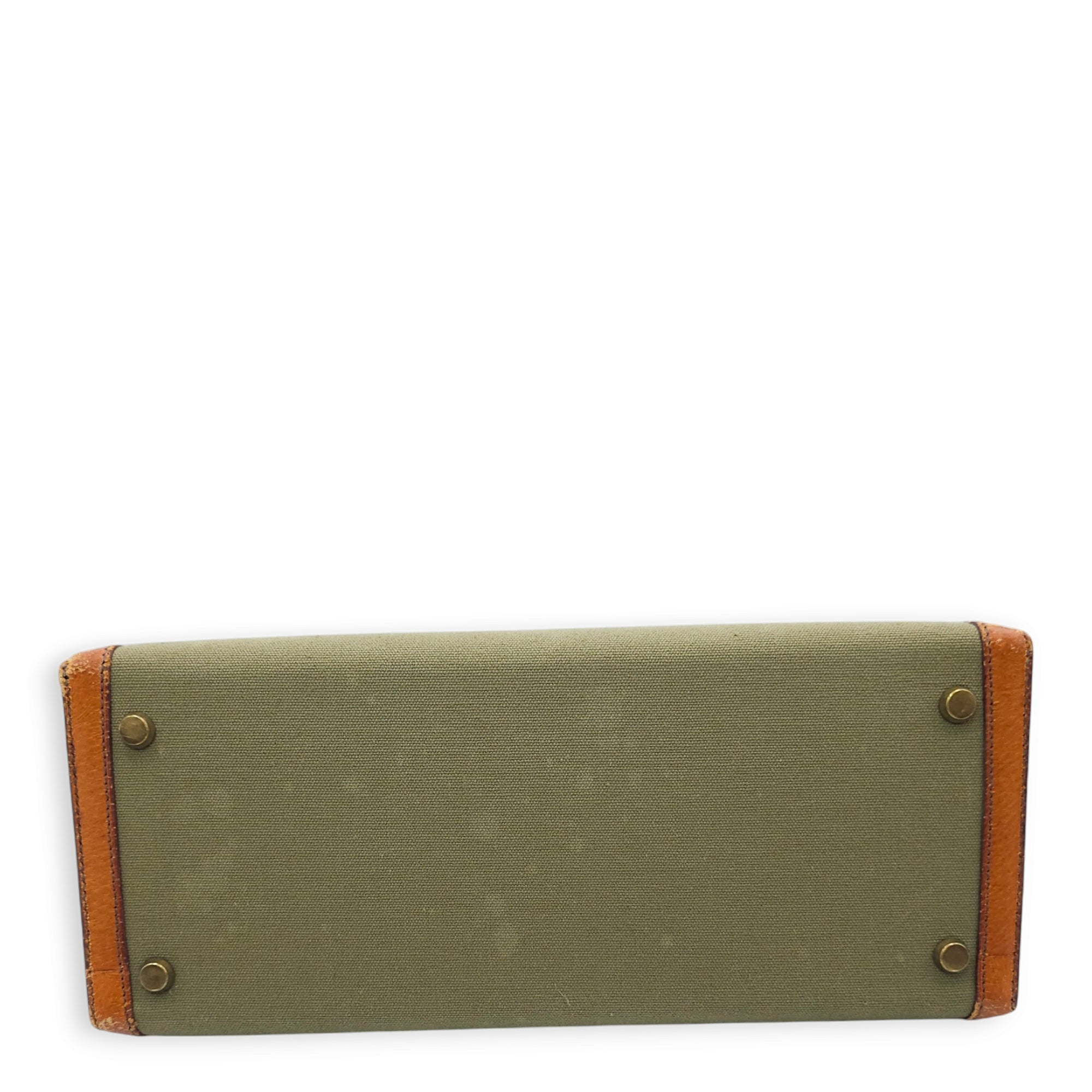 Kelly 28 Naturel/Olive in Porc/Toile Gold hardware C104298 14