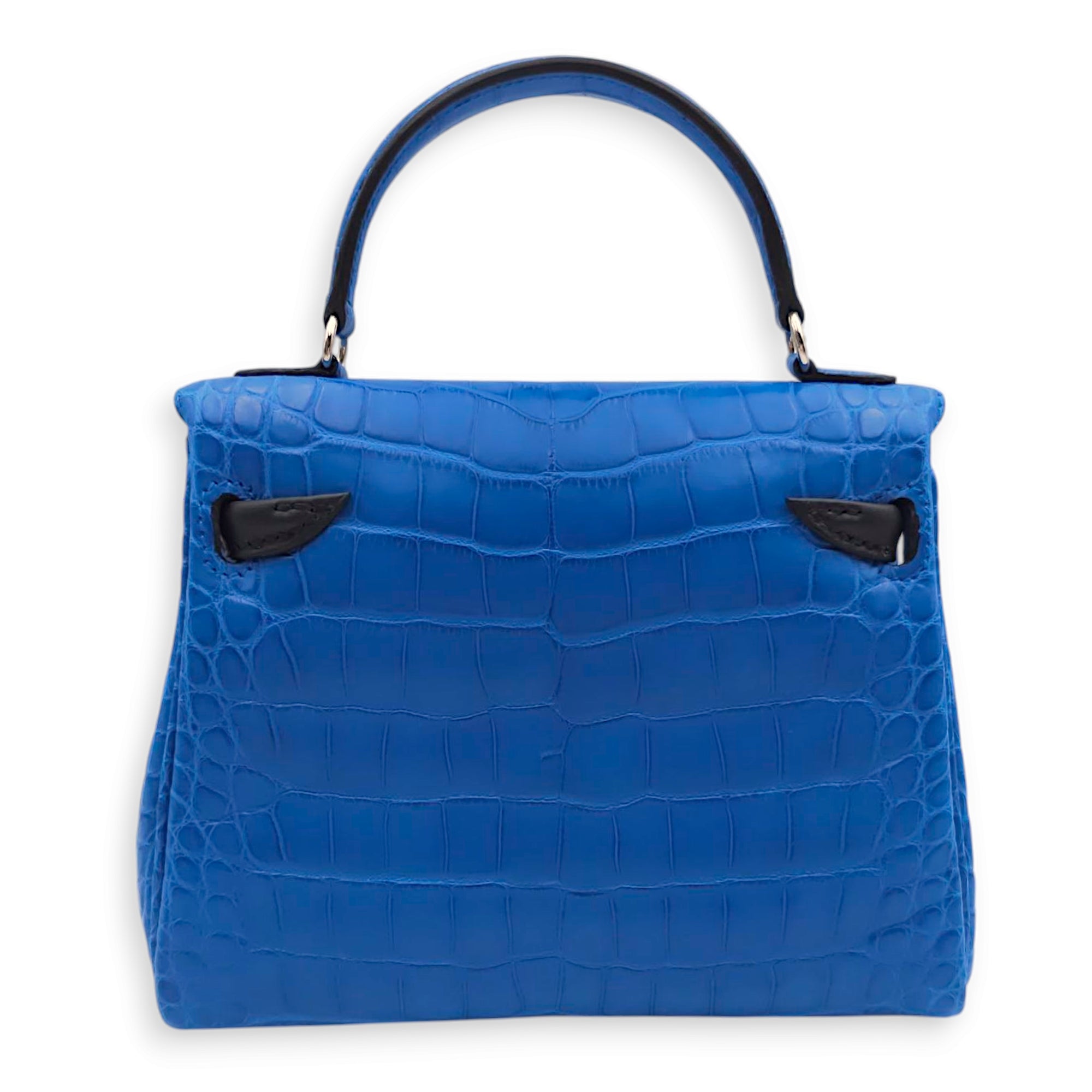 Kellydole Blue Zellige/Blue Indigo in Matte Alligator, Palladium hardware