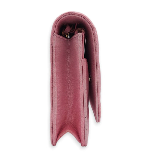 Classic Pink Wallet On Chain in Calfskin Gold hardware CL2502-10133 7