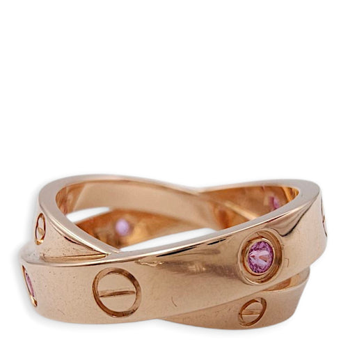 Love, Pink Sapphire 48 Ring in Rose Gold Hardware