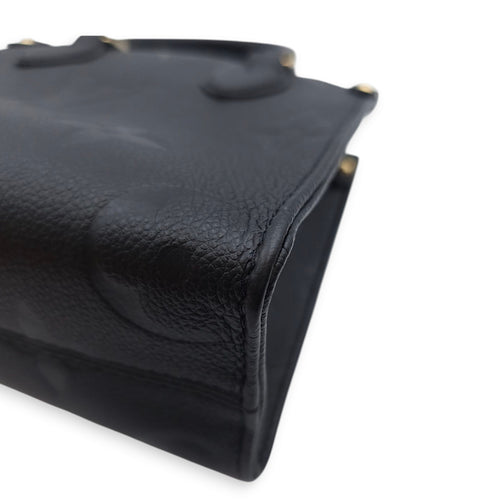 OnTheGo BB Black Crossbody Bag in Empriente Leather, Gold hardware