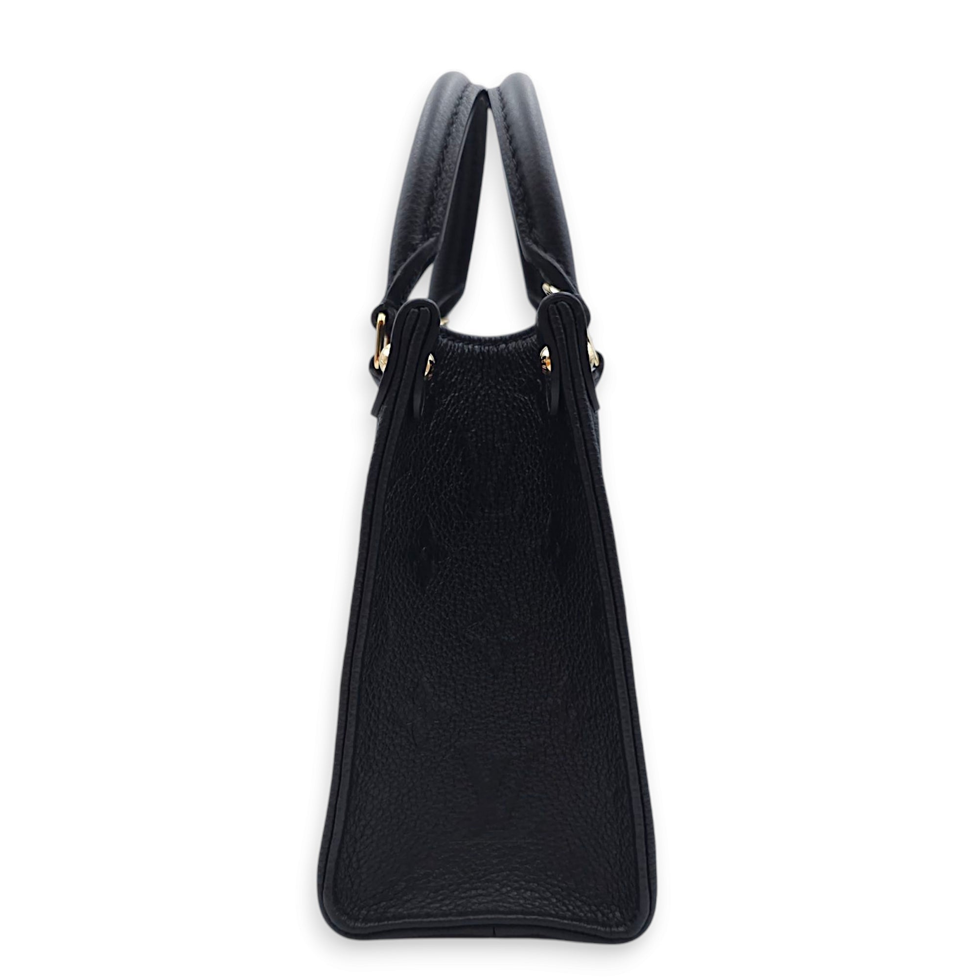 OnTheGo BB Black Crossbody Bag in Empriente Leather, Gold hardware