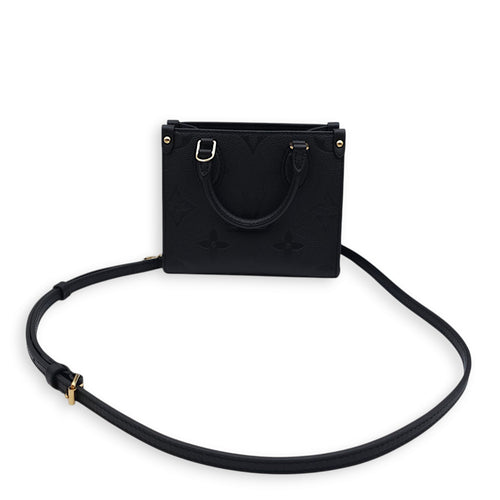 OnTheGo BB Black Crossbody Bag in Empriente Leather, Gold hardware