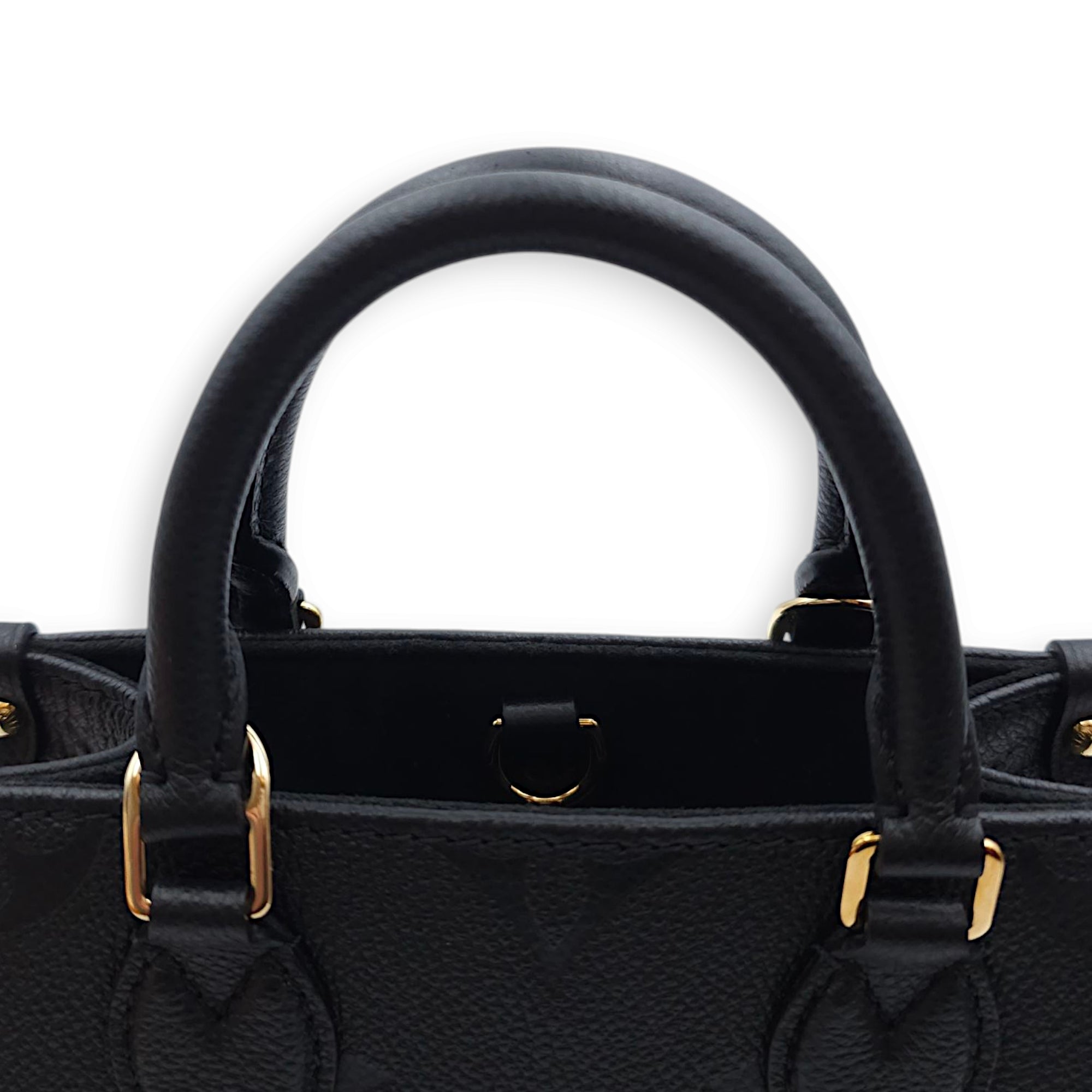 OnTheGo BB Black Crossbody Bag in Empriente Leather, Gold hardware