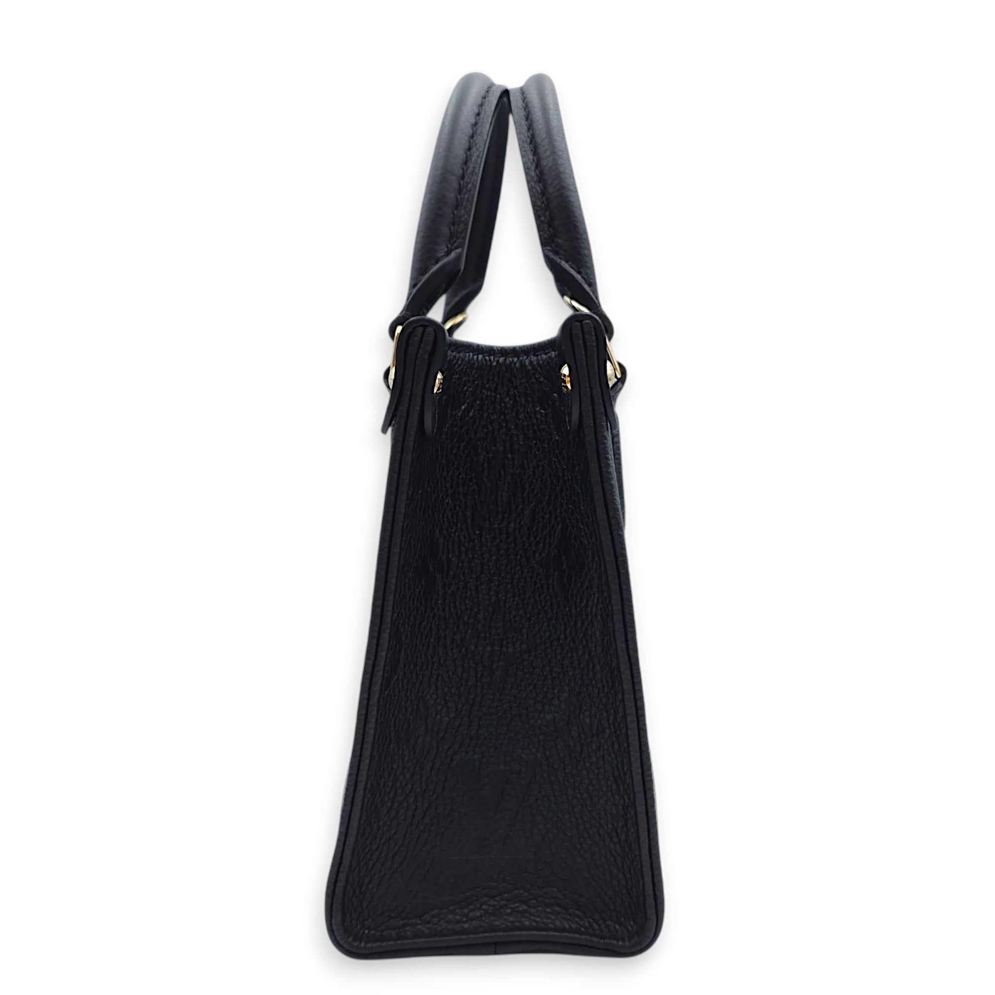 OnTheGo BB Black Crossbody Bag in Empriente Leather, Gold hardware