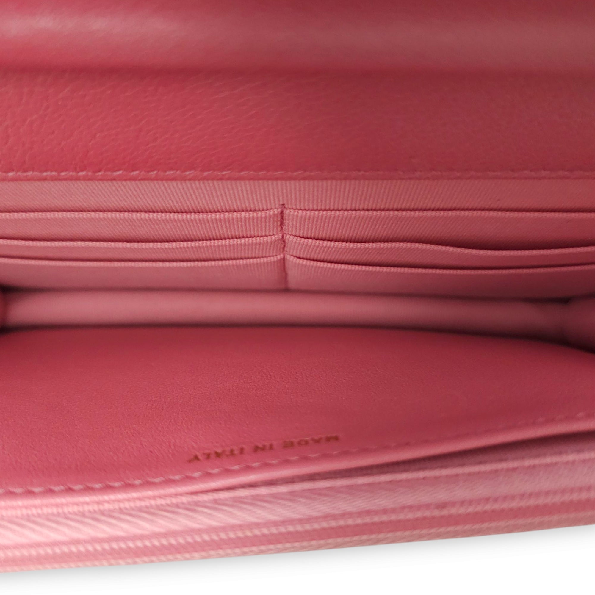 Classic Pink Wallet On Chain in Calfskin Gold hardware CL2502-10133 9