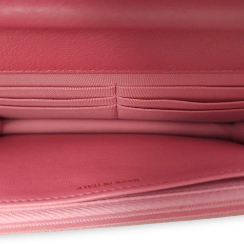 Classic Pink Wallet On Chain in Calfskin Gold hardware CL2502-10133 9