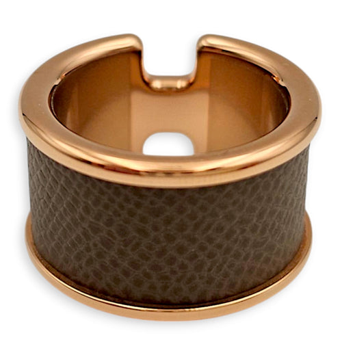 Olympe Large Model Etoupe Ring in Madame, Rose Gold hardware