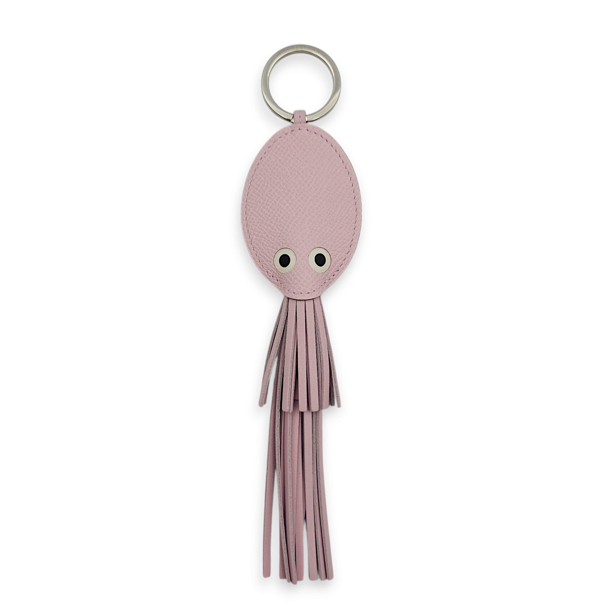 Poulpe Key Ring Mauve Pale Charm in Epsom