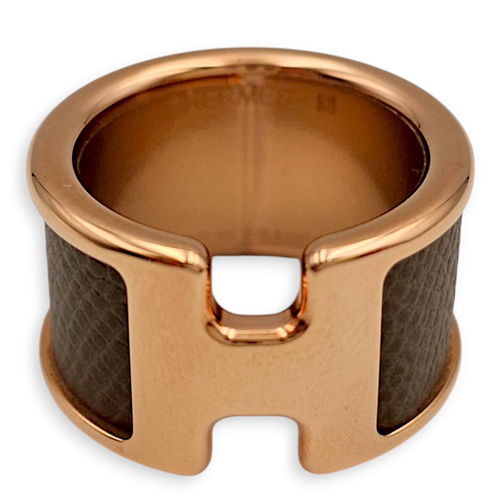 Olympe Large Model Etoupe Ring in Madame, Rose Gold hardware